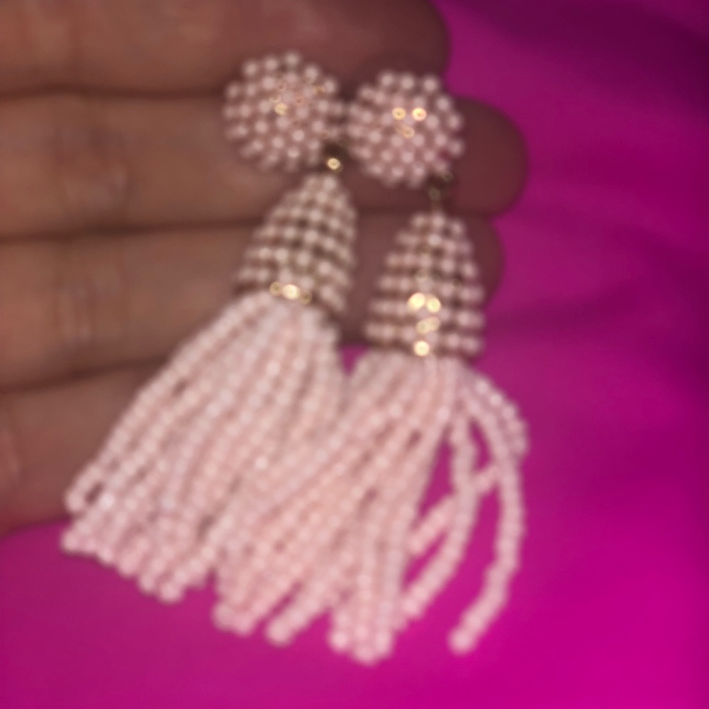 Bauble bar blush earrings